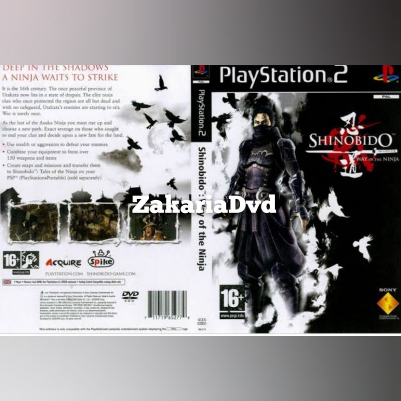 Kaset Ps 2 Shinobido Way Of The Ninja