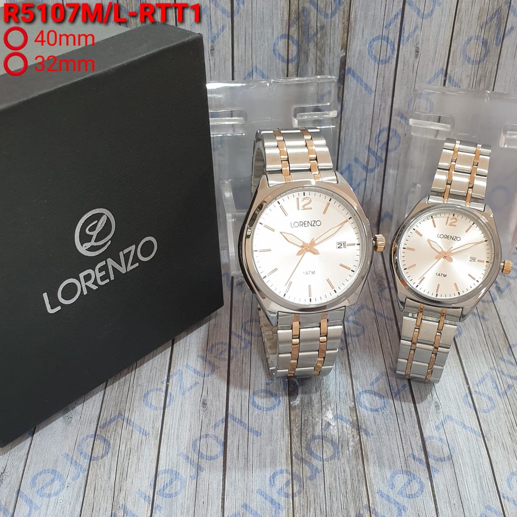 Jam Tangan Pria dan Wanita Couple Lorenzo 5107 Original