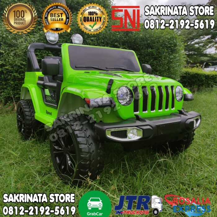 Mobil Aki Remote Jeep Rubicon Mainan Anak Murah 4WD