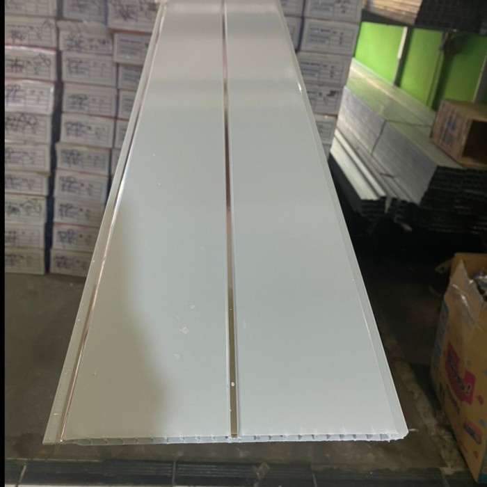 Plafon PVC Putih nat silver glossy Rongda BR 001 Ns