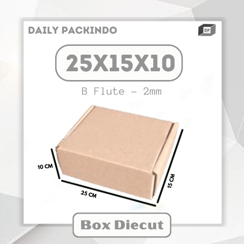 

Kardus/Dus/Corrugated/Packaging Box Pizza Diecut Ukuran 25X15X10 Cm Polos Baru