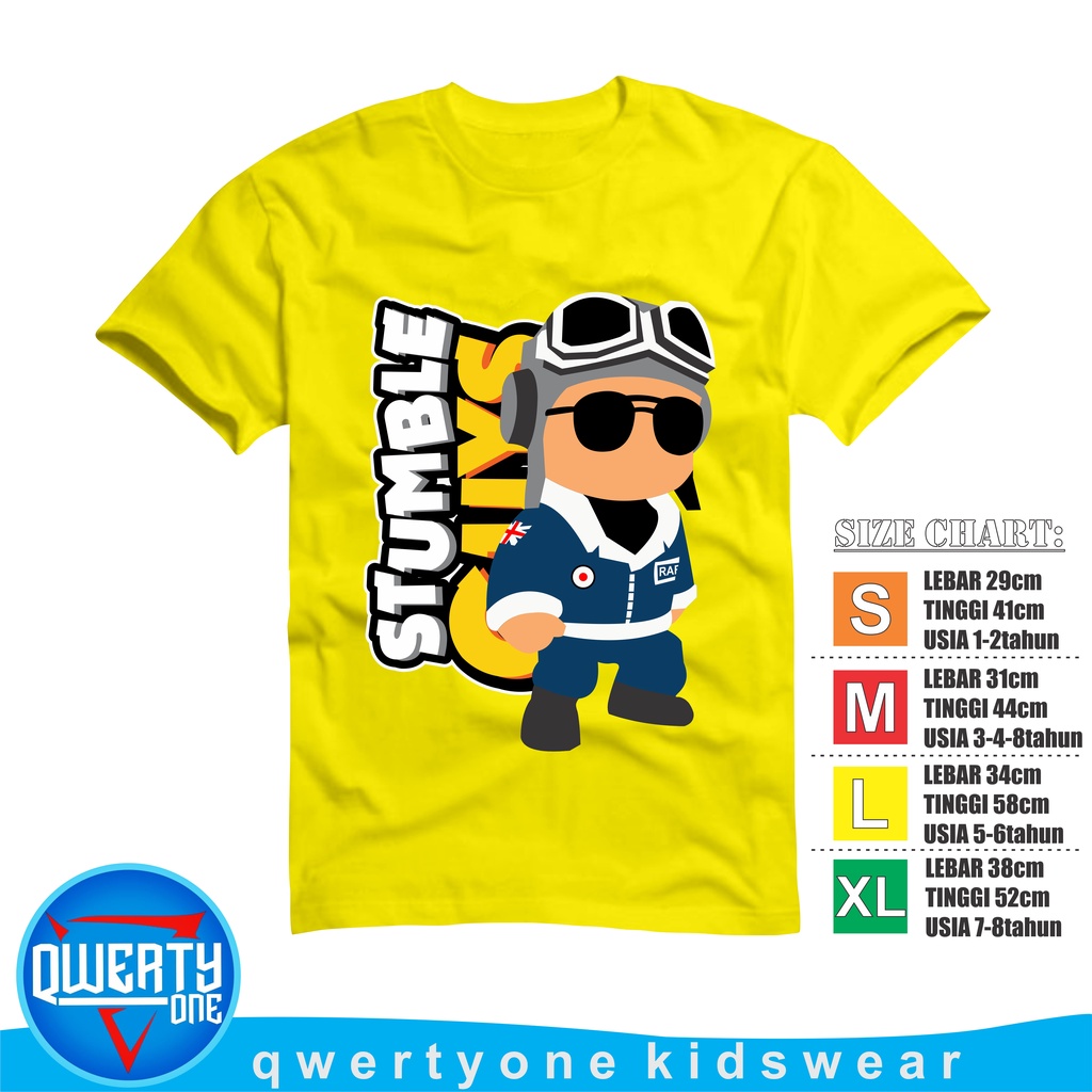 KAOS DISTRO ANAK STUMBLE GUYS 1-12 TAHUN