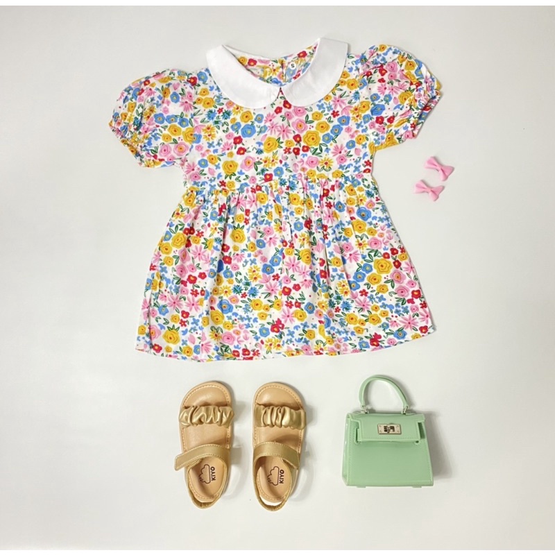 Dress Anak Perempuan LITTLE SUNKIST - Collar Dress White