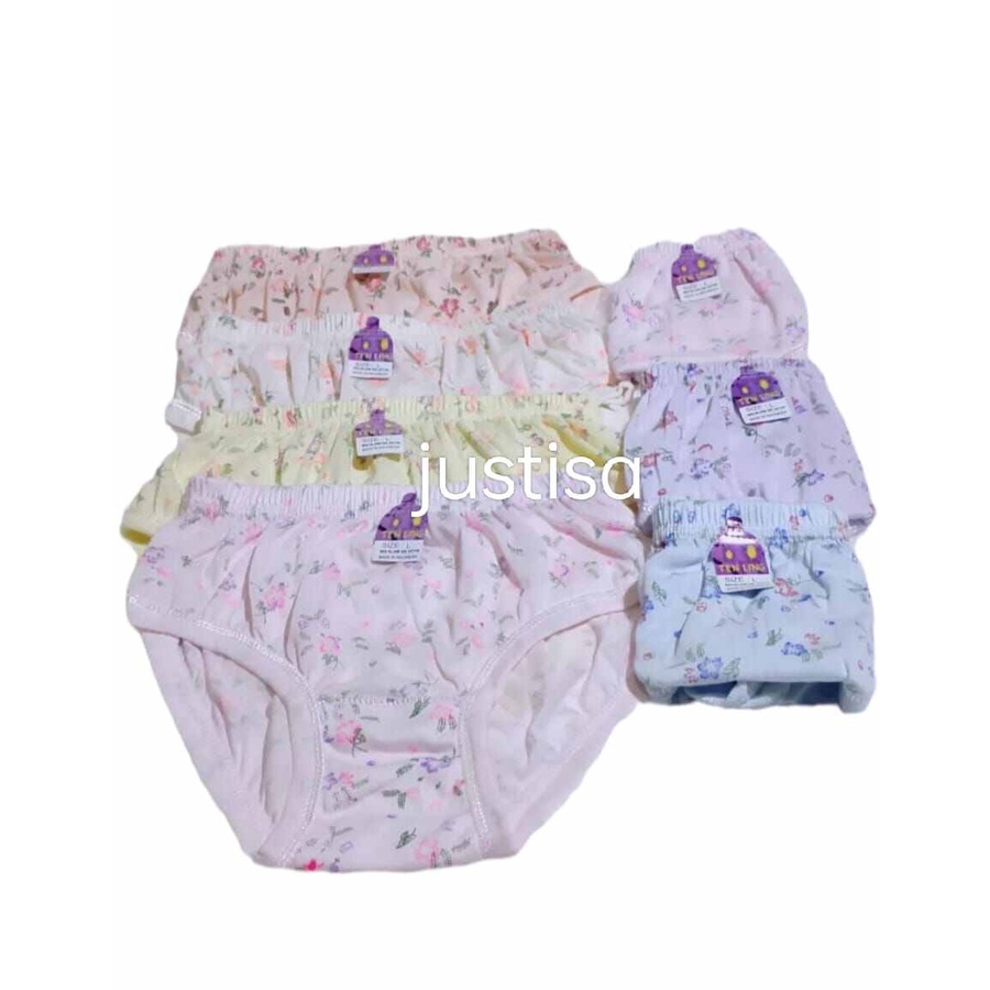 TERMURAH&amp;TERLARIS..6 PCS CELANA DALAM WANITA TENGLING JUMBO MOTIF KEMBANG CELANA DALAM UKURAN JUMBO