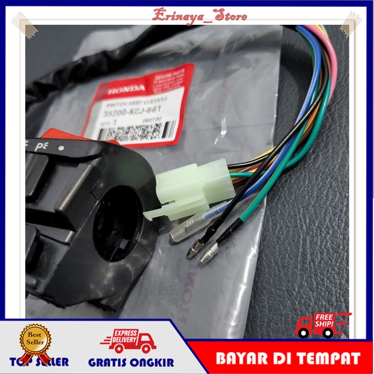 ORIGINAL AHM Sakelar Saklar Switch Kanan Holder Tombol Stater Motor Honda Tiger Lama Tiger Revo New 