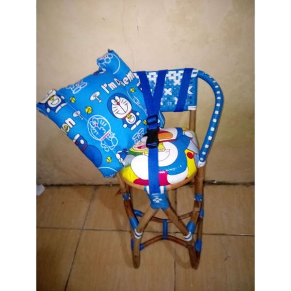 paket komplit sabuk+bantal stang//boncengan anak motor matic//kursi rotan motor matic Vario Beat Scoopy Mio//dudukan anak motor matic//bangku rotan motor matic