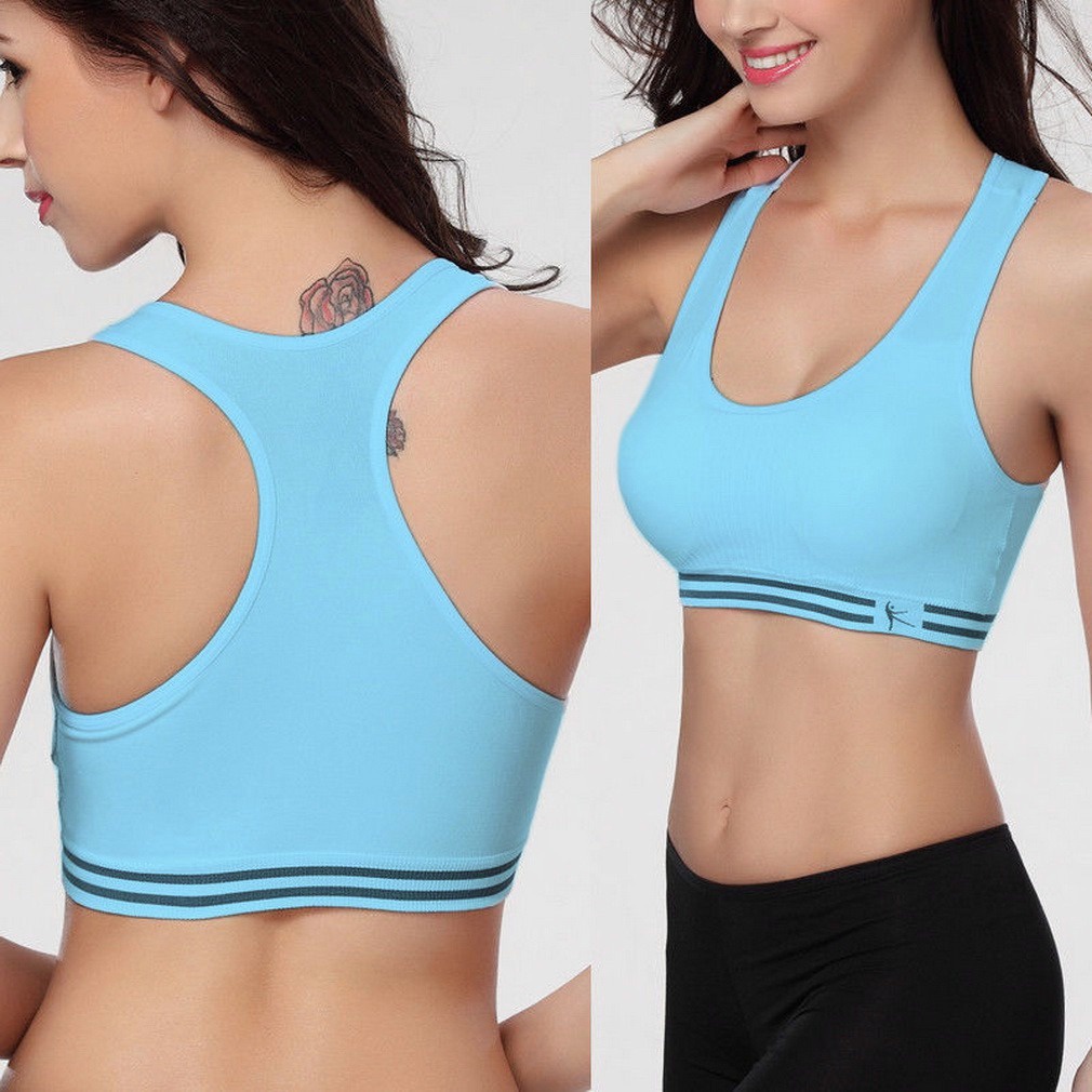 Sport Bra bra olahraga wanita Shockproof Bernapas gym bra Seamless elastic yoga bra 6605