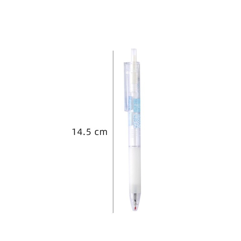 6pcs Pulpen Tinta Hitam Ukuran 0.5mm Dengan Hiasan Gambar Pemandangan