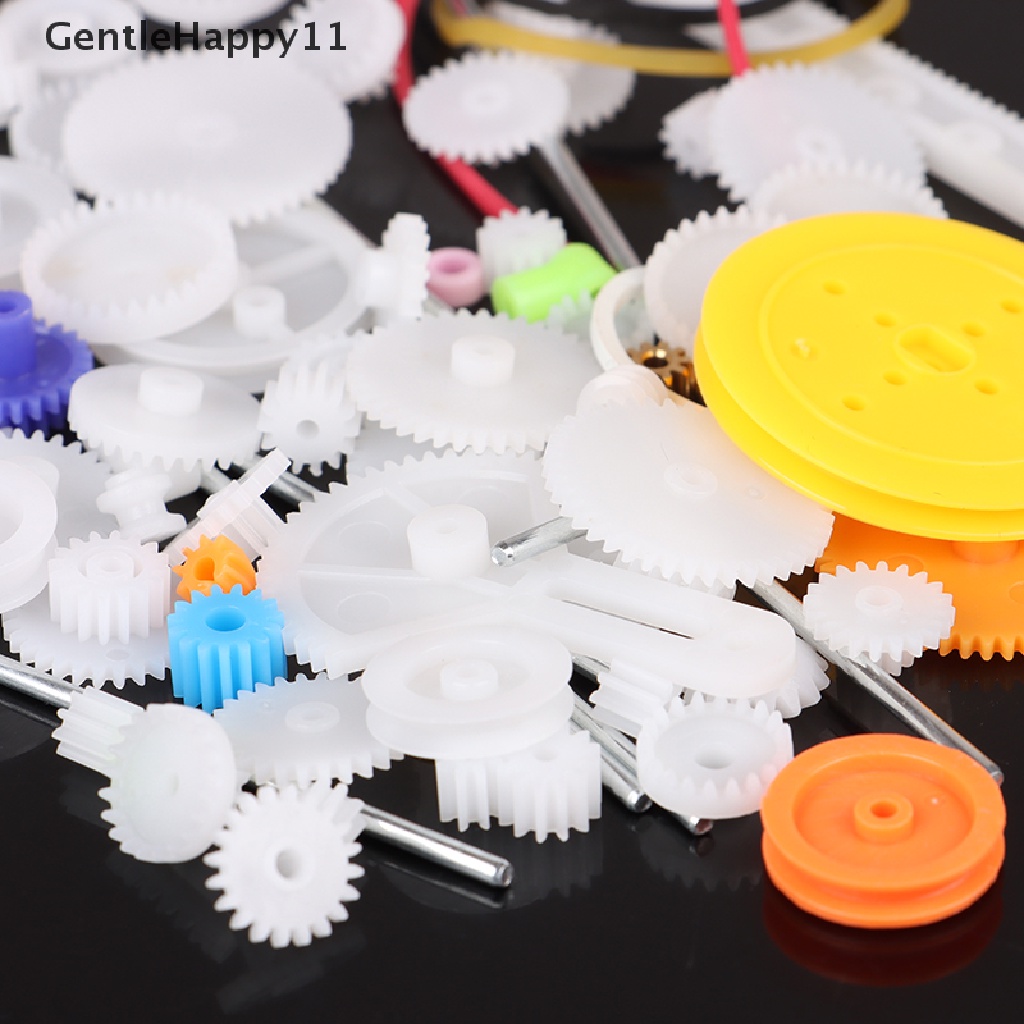 Gentlehappy 78pcs Gearbox Mainan robot motor gear Plastik DIY model Aksesoris id