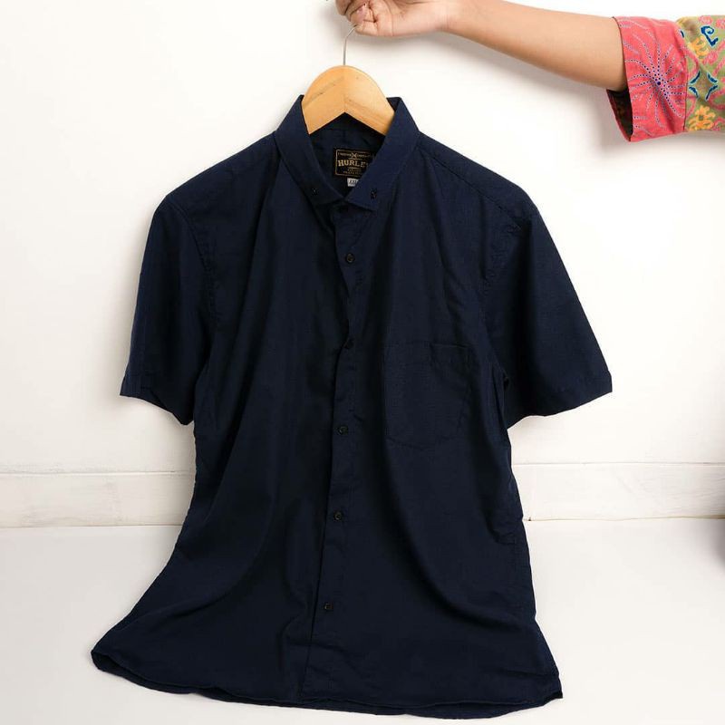 Kemeja Polos Lengan Pendek Seragam Kerja Kantor M L XL XXL XXXL 4XL 5XL 6XL