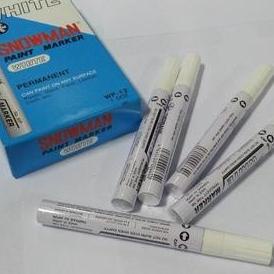 

SPIDOL PERMANENT PAINT MARKER SNOWMAN PUTIH Isi 12 PCS
