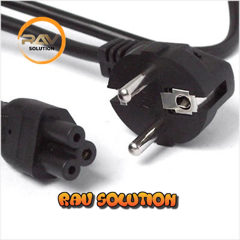 Kabel Power Laptop komputer 3 Pin EU Standard 1.8 meters  - RAV SOLUTION