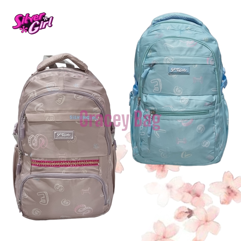 GB-70023F/74319F/70523F  Tas Ransel Sekolah Anak Perempuan / Remaja Silvergirl