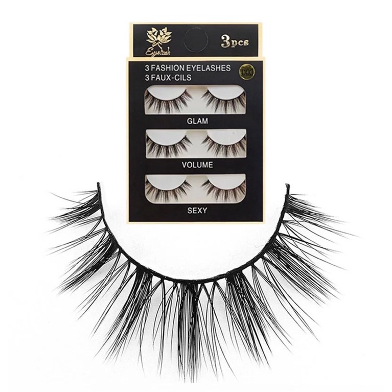 F122 - 3PASANG FAIRY EYELASH EXTENSION LOOK A LIKE - Eyelashes Artificial Fake Eye Lashes Makeup Fake Eye Lashes Extensions