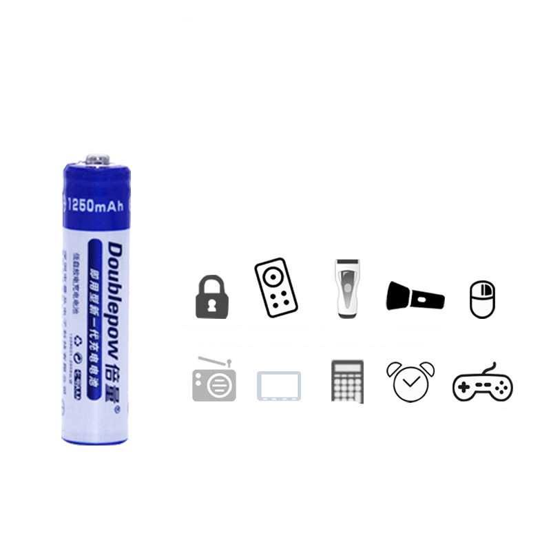 Doublepow Batu Baterai AAA Rechargeable NiMH 1250mAh 2 PCS