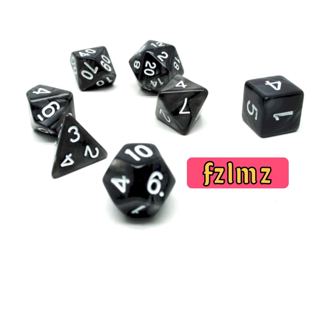 Dadu Polyhedral Bentuk D4 D6 D8 D10 D12 D20
