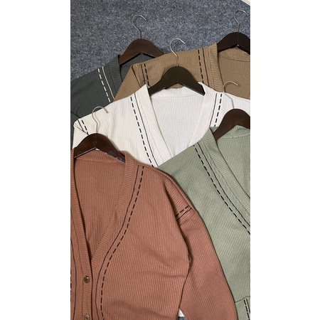 earth tone knit cardigan outer