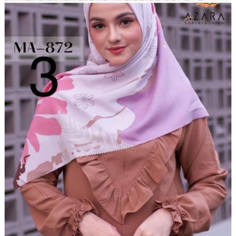 Hijab Segi Empat Motif, Jilbab Motif, Warna Random