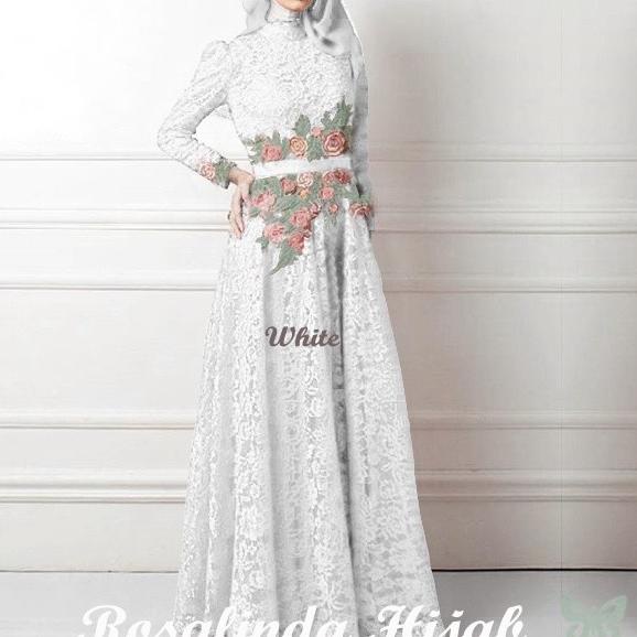 GAMIS LEBARAN 2017 / BAJU PESTA MUSLIMAH / GAMIS BROKAT TERBARU - Maroon