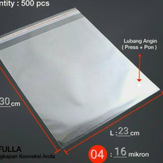 

Promo Plastik OPP Ukuran 23 x 30 cm 04 mikron 500 lembar