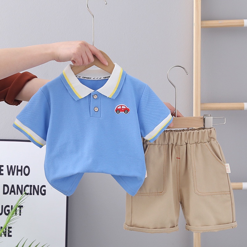 LittleAaron SET KRA CAR EBV Setelan Bayi Laki-laki Lengan Pendek