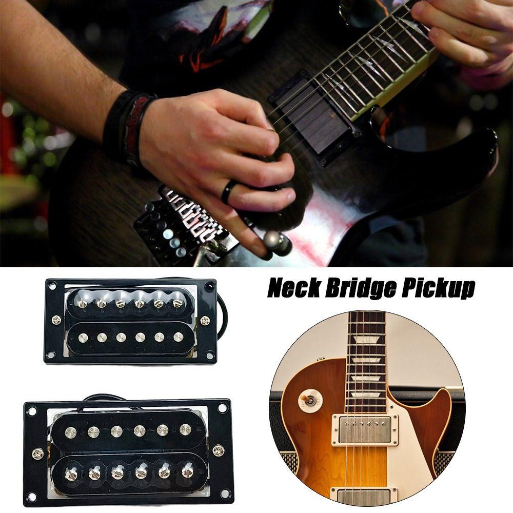 TOP Pickup Humbucker Dengan Rangka Pasang Double Coil Pickup 50/52mm Pickup Gitar