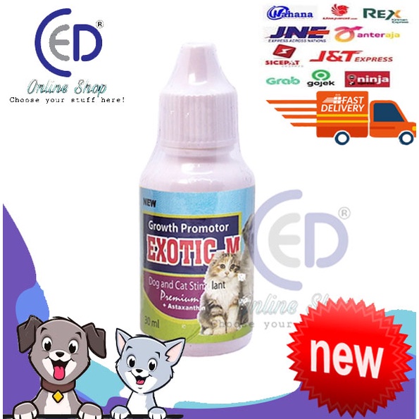 EXOTIC M 30ML - VITAMIN PENGGEMUK KUCING DAN ANJING