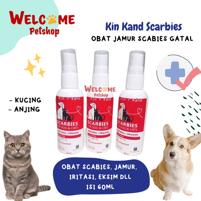 Kin Kand Scarbies Obat Infeksi Jamur Scabies Parasit Anjing Kucing