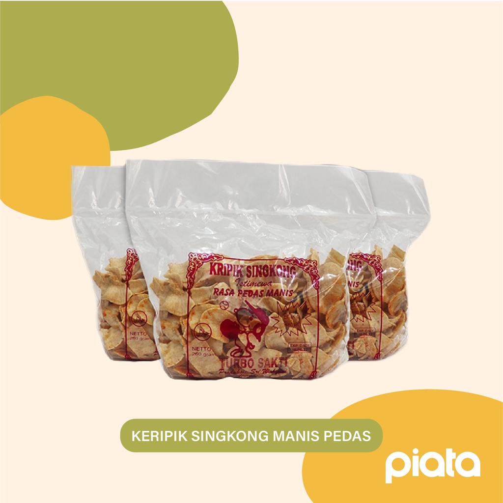 Camilan Snack  keripik  Singkong Manis Pedas - Turbo