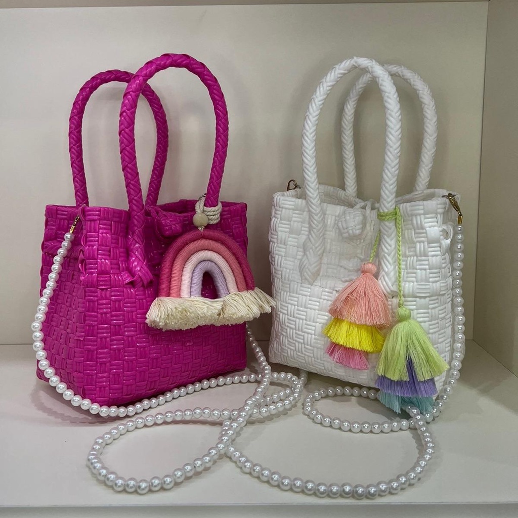 (TANPA ACCESORIES) Imut Bag Tas Jali Tas Jaly Tas Anyaman Plastik Premium Warna Pastel