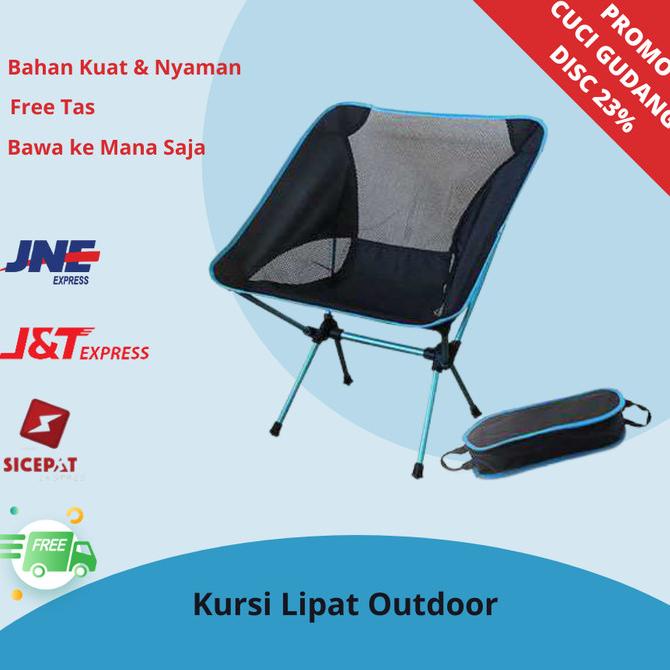 Kursi lipat mancing / kursi lipat outdoor camping portable murah besi stock ready