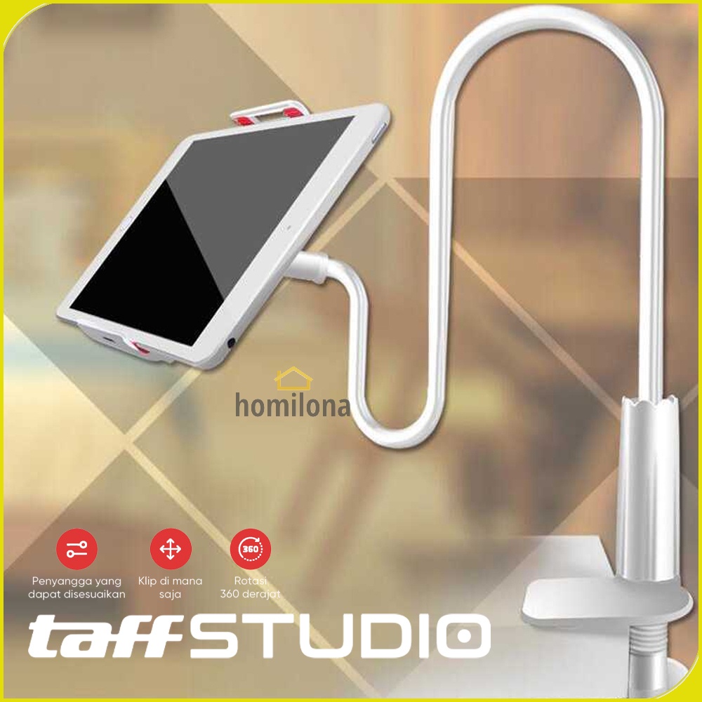 Lazypod Arm Universal Tablet PC Holder dengan Klip 360 Derajat TaffSTUDIO A-138