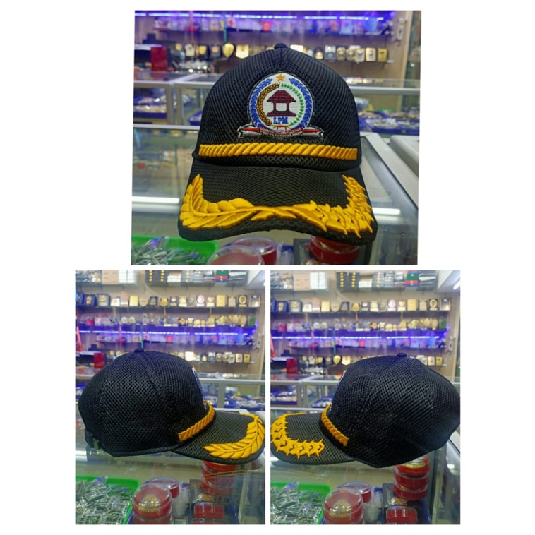 LPM JARING LEMBAGA TOPI LPM JARING LEMBAGA PEMBERDAYAAN MASYARAKAT + BORDIR NAMA DAN DESA LEMBAGA PE
