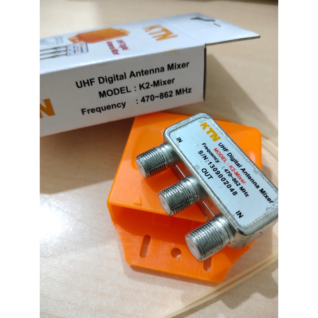 Alat Gabung 2 Antena / Mixer UHF Digital KTN K2 - Tanpa Jack RG6F