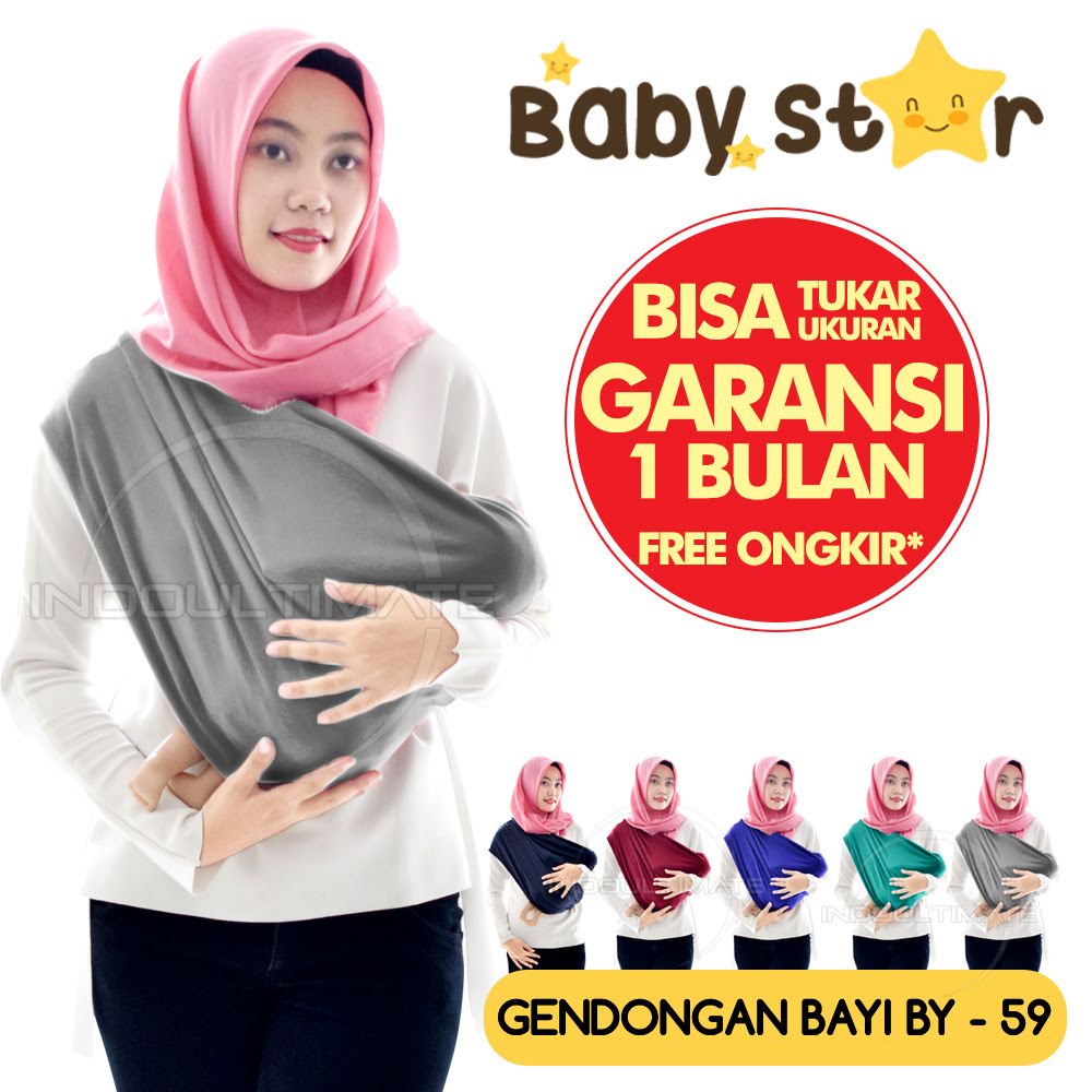 BABY STAR / BRIGHT STAR Gendongan Kaos Gendongan Model Terbaru 2022 Gendongan Bayi Kaos Geos BY-59 Selendang Gendongan Anak Bayi depan kangguru hipseat bayi