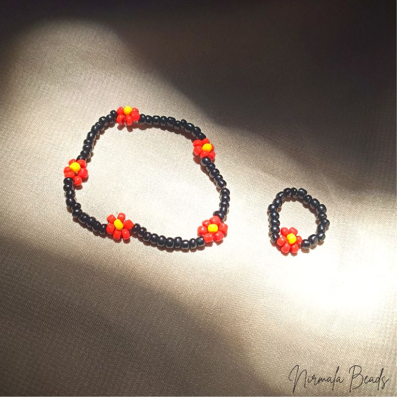 (Set) Beads Bracelet / Rose beads bracelet