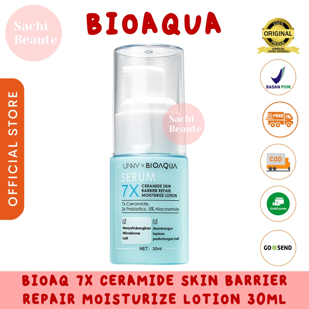 BIOAQUA 7X Ceramide Skin Barrier Repair Moisturize Emulsion Face Lotion 30ml For All Skin Types Memperbaiki Skin Barrier yang Rusak