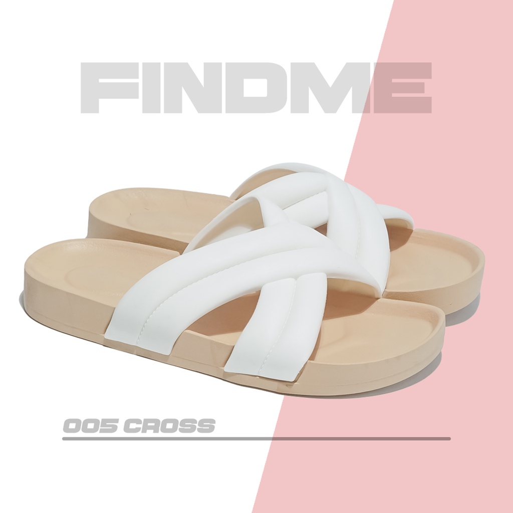 SANDAL WANITA PRAKTIS MODEL SILANG TRENDY NOW GAYA HARIAN BAHAN RUBBER IMPORT 005CROSS