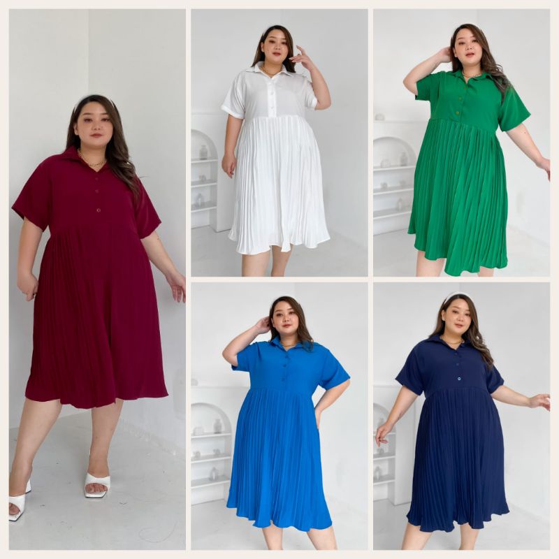 PETRA BigSize Dress Plisket Jumbo LD 140cm