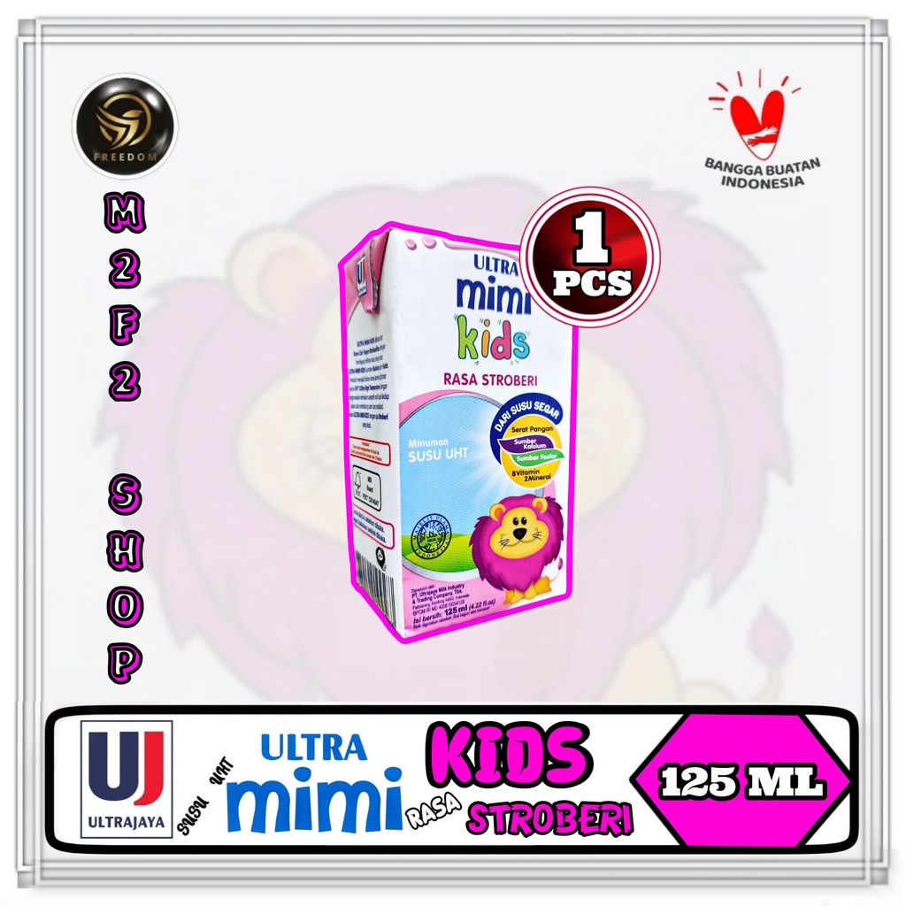 

Susu Ultra Milk Mimi Kids Kotak UHT Stroberi | Strawberry - 125 ml (Kemasan Satuan)