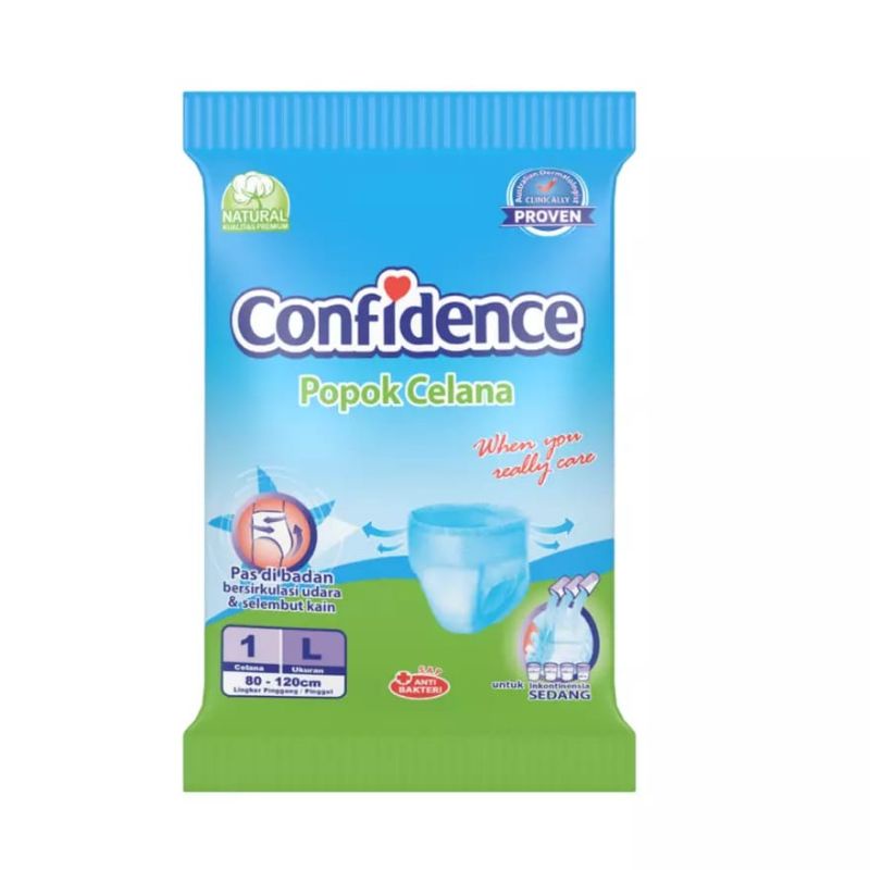 CONFIDENCE PANTS RENCENG ISI 10PCS / POPOK CELANA DEWASA / M/L