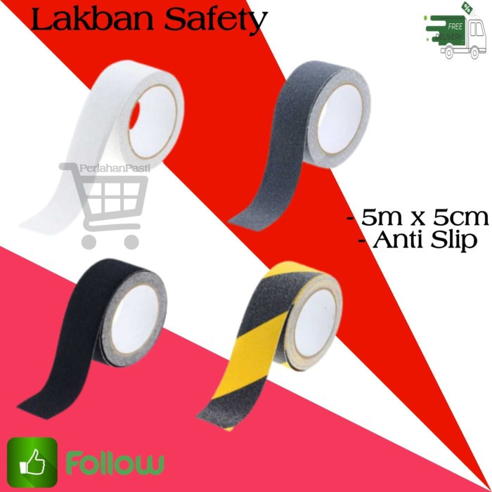 Tape Solatip Stiker Lakban Safety Grip Anti Slip Tangga Lantai Mandi