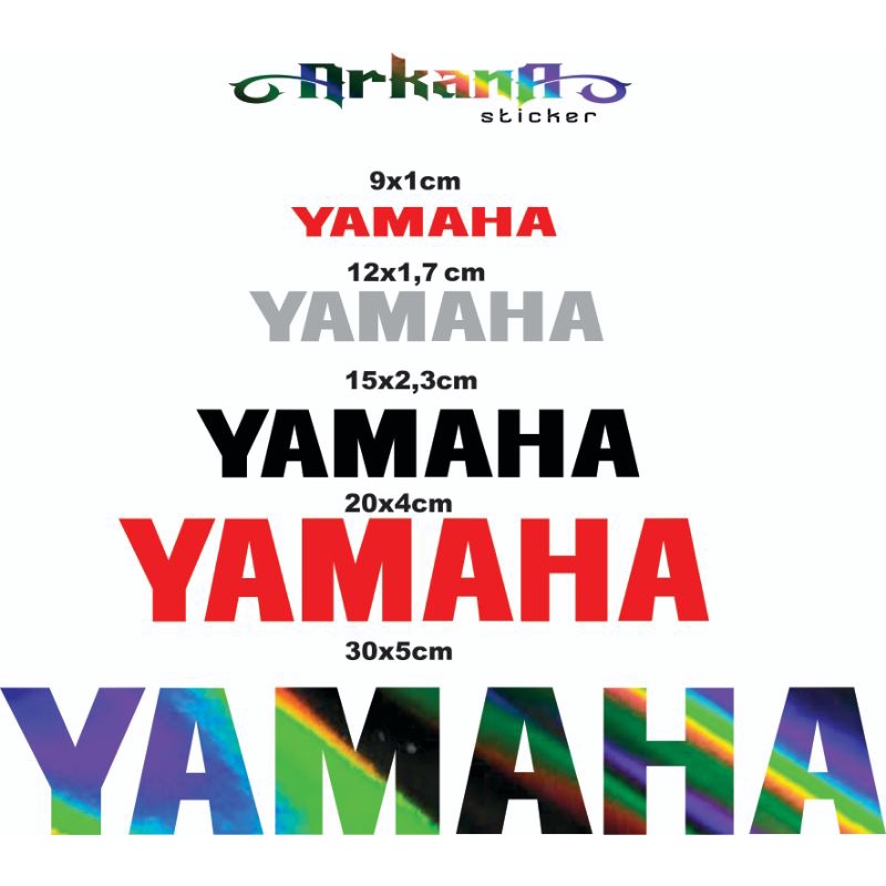 Sticker motor tulisan Yamaha stiker cutting