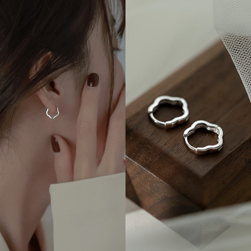 Anting Tusuk Sterling Silver 925 Desain Bunga Untuk Wanita