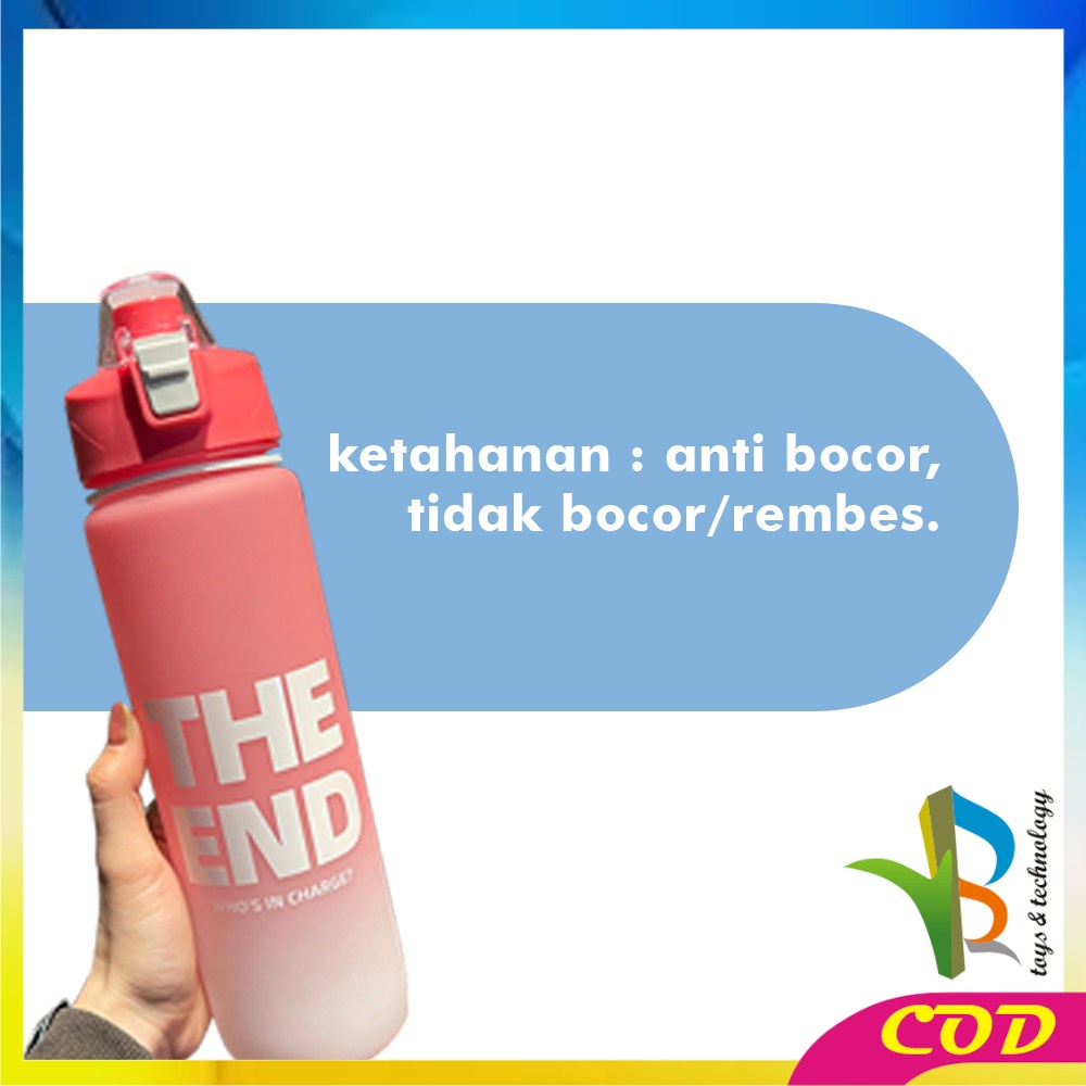 RB-C580 C588 Bottle Botol Minum Tumblr Air 1 Liter / Botol Motivasi dengan Tutup Flip / Botol MinumTumbler Olahraga Botol Air