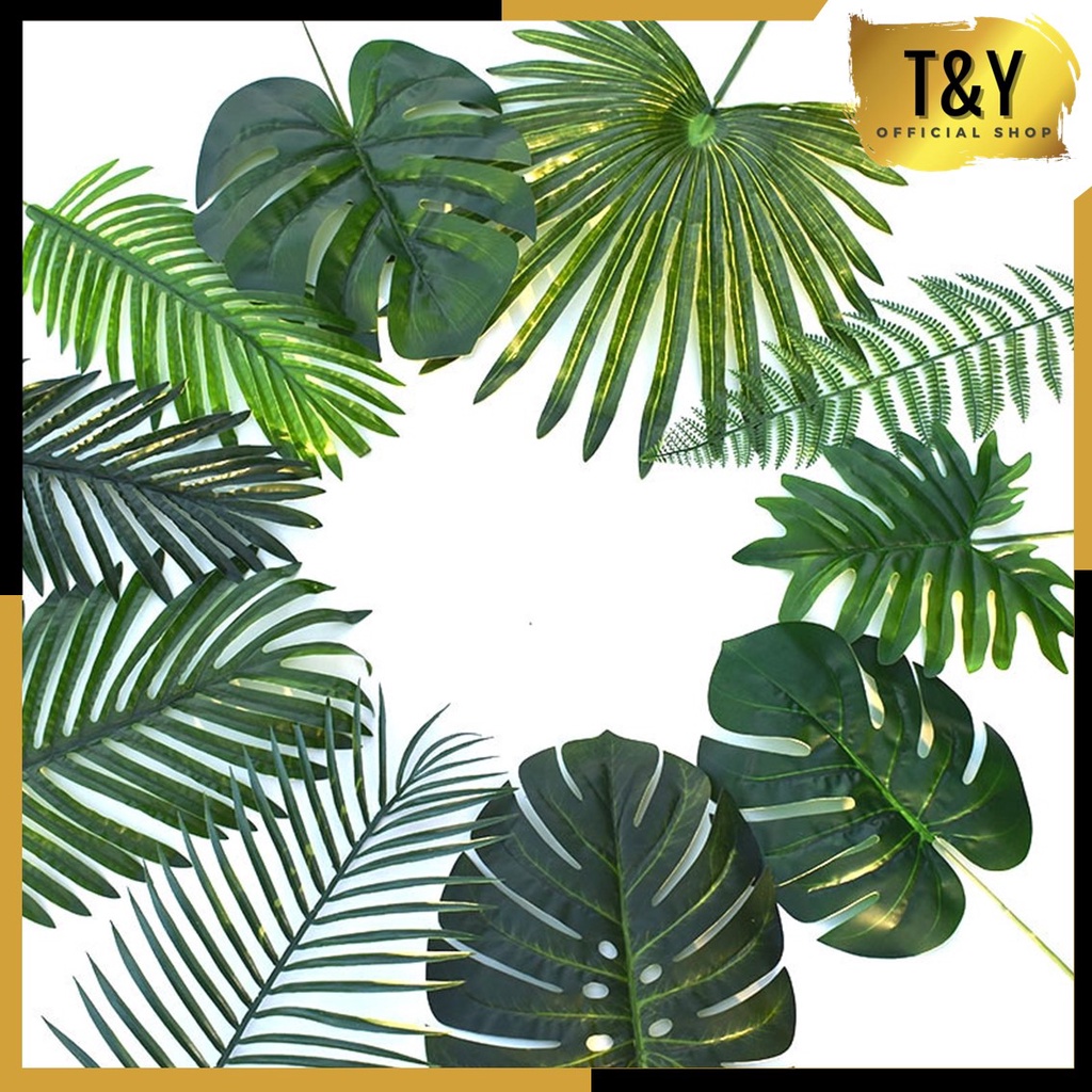 T&amp;Y HC Daun Pakis Artificial Palem 53 Daun Plastik Hiasan Dekorasi Wedding Daun Artificial Dekorasi Rumah Artificial Home Decor