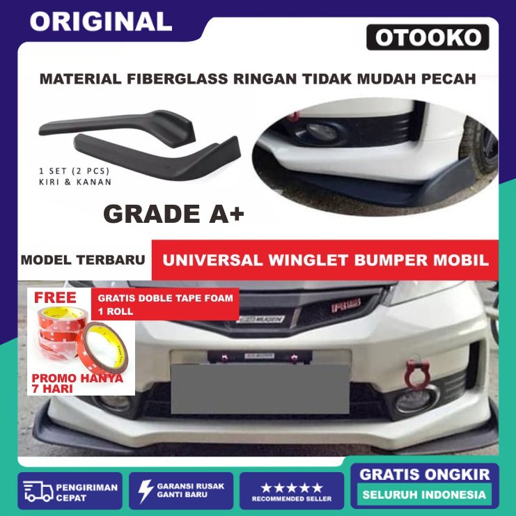 Jual Bemper mobil Winglet Mobil Bus Depan Universal D2 lips Variasi