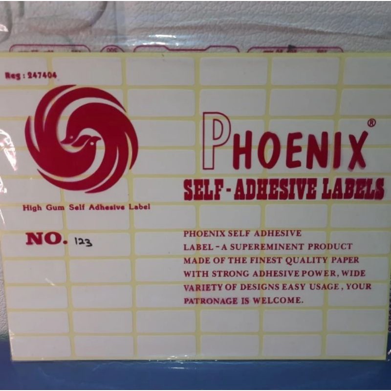 

Sticker Label / Label Harga No. 123 Phoenix (12 x 30 mm)