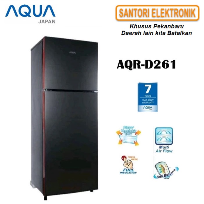 KULKAS 2 PINTU AQUA AQR-D261 / AQR261 PEKANBARU
