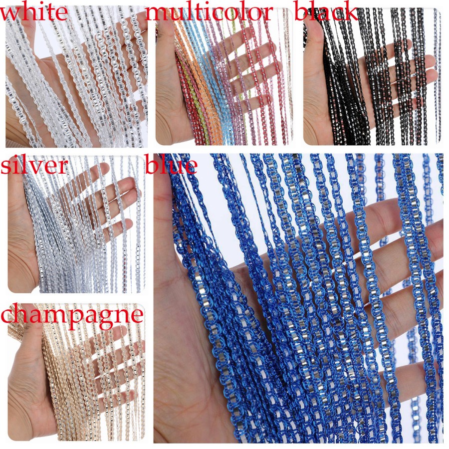 TIRAI MANIK-MANIK PANJANG MULTI WARNA UNTUK DEKORASI PINTU KAMAR